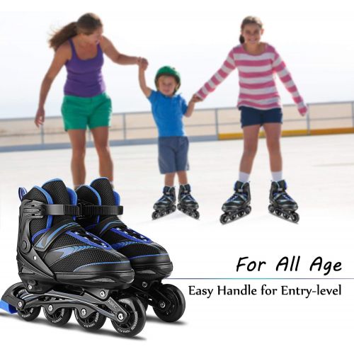  Hikole Adjustable Inline Skates Adults Teens Roller Skates Inline for Men Women Safe and Durable Outdoor Roller Skates Blades for Girls and Boys Man and Lady Skateadult Women