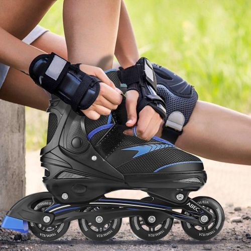  Hikole Adjustable Inline Skates Adults Teens Roller Skates Inline for Men Women Safe and Durable Outdoor Roller Skates Blades for Girls and Boys Man and Lady Skateadult Women