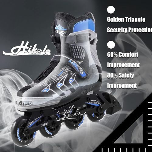  Hikole Adult Roller Blades for Women and Men Inline Skates, Adjustable Outdoor Inline Skates, Breathable Adult Fitness Rollerblades