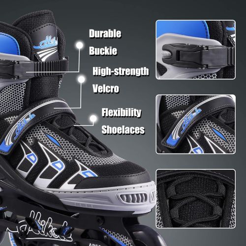  Hikole Adult Roller Blades for Women and Men Inline Skates, Adjustable Outdoor Inline Skates, Breathable Adult Fitness Rollerblades