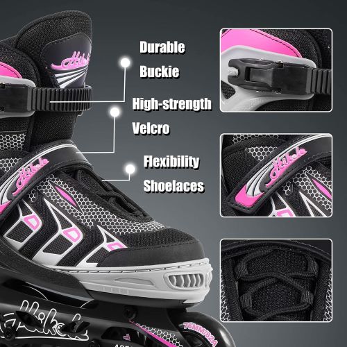  Hikole Adult Roller Blades for Women and Men Inline Skates, Adjustable Outdoor Inline Skates, Breathable Adult Fitness Rollerblades