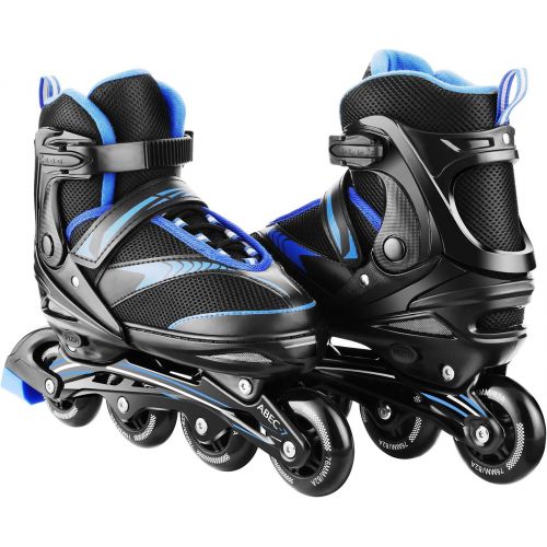  [아마존베스트]Hikole Adjustable Inline Skates Adults Teens, Roller Skates for Men Women, Safe and Durable Outdoor Roller Skates Blades for Girls and Boys, Man and Lady Skate