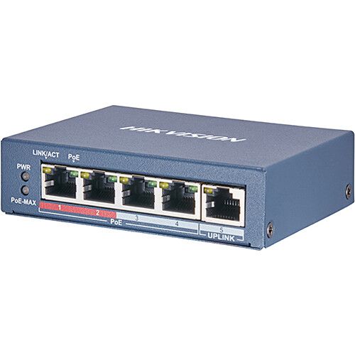  Hikvision DS-3E1105P-EI 4-Port 10/100 Mb/s PoE-Compliant Managed Switch