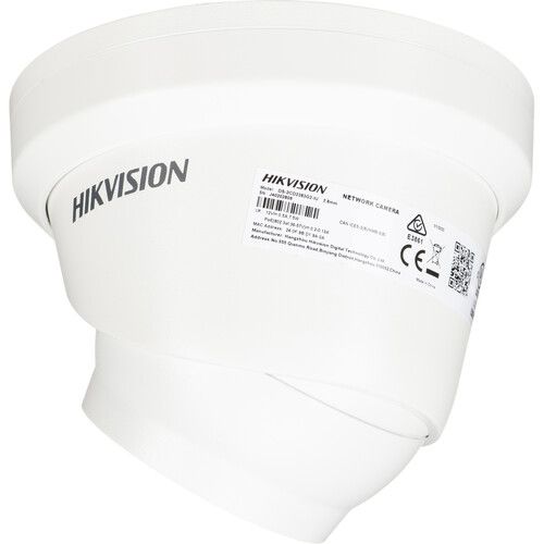  Hikvision AcuSense DS-2CD2383G2-IU 8MP Outdoor Network Turret Camera with Night Vision & 2.8mm Lens (White)