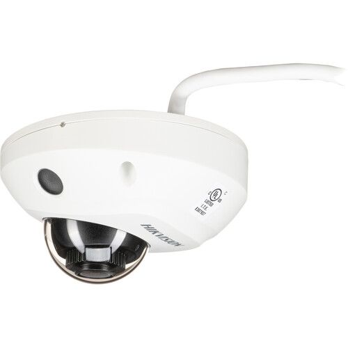  Hikvision AcuSense DS-2CD2543G2-IWS 4MP Outdoor Wi-Fi Network Mini Dome Camera with Night Vision & 2.8mm Lens (White)