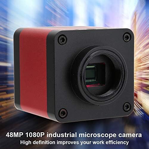  [아마존베스트]Hililand 48MP 1080P 60FPS Microscope Camera USB Industrial Microscope Camera Magnifying Glass for Welding Telephones (EU Plug)