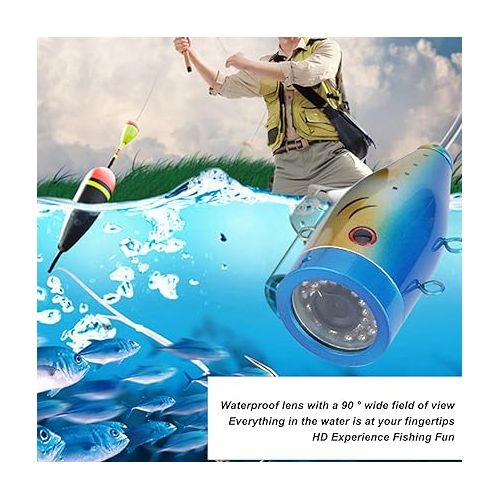  7in HD LCD Color Visual Detector Fishing Camera Night IP68 Waterproof 60kg Load Bearing Multi Functional for Various Underwater Scenarios