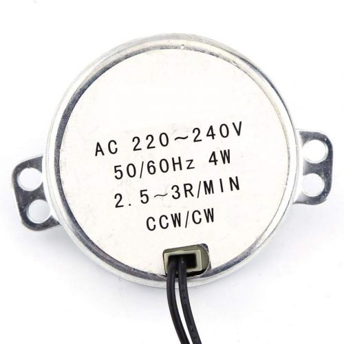  Hilitand drehbar Synchronmotor 50/60Hz Frequenz AC 220~240V Getriebemotor CW/CCW 4W Mikrowelle(2.5-3RPM)