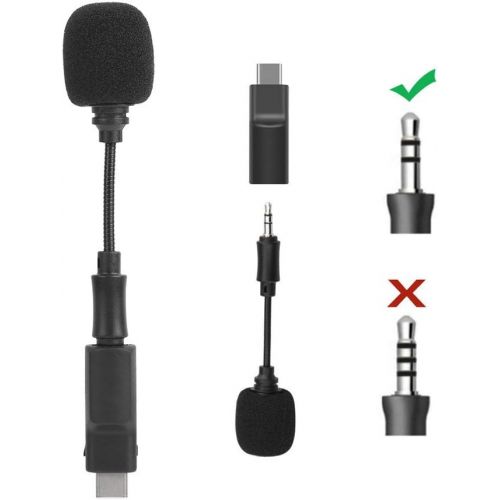  Hilitand Condenser Microphone, Photography Recording Microphone Interview Video Microphone 3.5 mm Mini Camera Microphone Suitable for OSMO POCKET Ballhead Camera