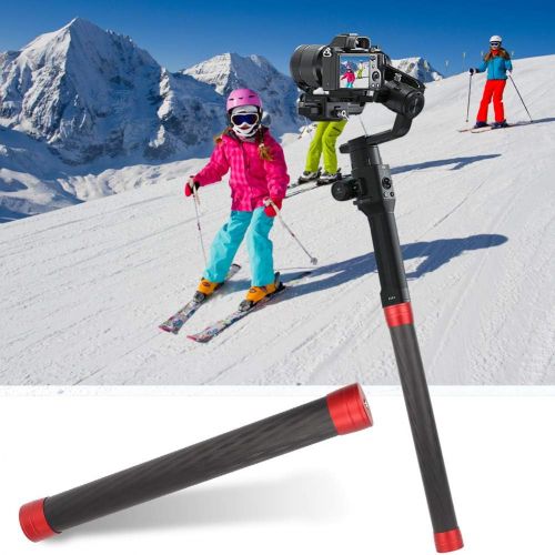  Hilitand Aluminum Alloy 13.6 inch Tripod Extension Rod Bracket,35cm Retractable Extended Photography Monopod Selfie Stick Handle Grip with 1/4 inch 3/8 inch Screw for Three-axis Stabilizer