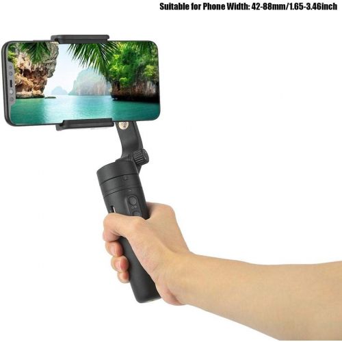  Hilitand Handheld Mobile Phone Stabilizer, Portable Folding Mini 3-Axis Stabilizer Pole Monopod for Vlogger Youtuber
