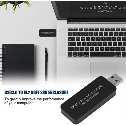  Hilitand USB3.0 to NGFF (M.2) SSD Solid State Hard Disk Enclosure Portable External Enclosure, for Windows XP and Superior/Linux/MAC