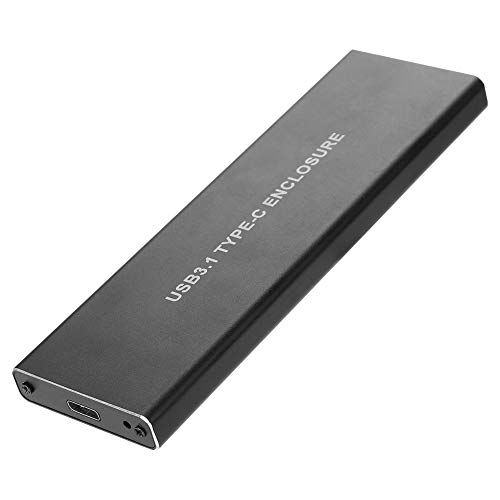  Hilitand Aluminum Alloy Hard Drive Box, High Speed External Mobile SSD Box, UASP Acceleration Support, USB3.1 to M.2 NVME SSD Case for WinXP/Vista/Win7/Win8/WIN10 32/64 bit