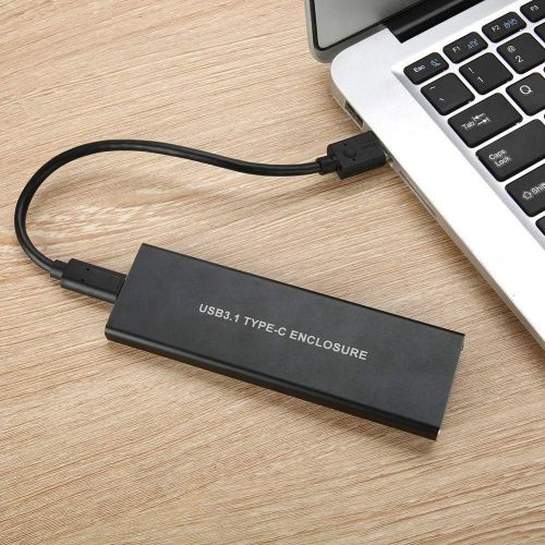  Hilitand Aluminum Alloy Hard Drive Box, High Speed External Mobile SSD Box, UASP Acceleration Support, USB3.1 to M.2 NVME SSD Case for WinXP/Vista/Win7/Win8/WIN10 32/64 bit