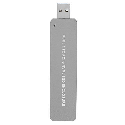  Hilitand Diyeeni Hard Disk Adapter Card with Aluminum Alloy Sandblasted Shell,M.2 NVME SSD to USB3.1 Type-A USB Key SSD Hard Disk Box 10Gbps Transmission Speed,Strong and wear-Resi