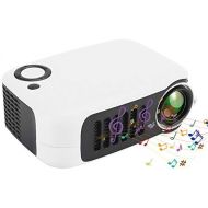 Hilitand Mini Handheld Projector,Mini Portable Projector Household Projector (Black and White)