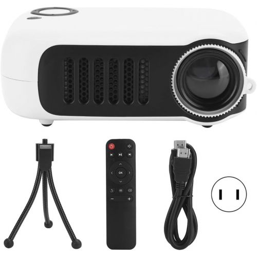  Hilitand Mini Handheld Projector,Mini Portable Projector Household Projector (Black and White)