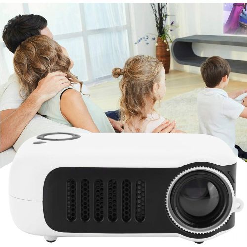  Hilitand Mini Handheld Projector,Mini Portable Projector Household Projector (Black and White)