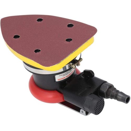  Hilitand Air Orbital Sander Triangular Sandpaper Pneumatic Polishing Machine Hand Tool 90x130mm with 5pcs Sanding Pads