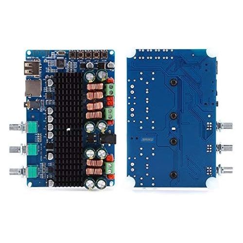  [아마존베스트]-Service-Informationen Digital 2.1 Channel Amplifier Board Bluetooth USB TF Input 50 W + 50 W Stereo 100 W Subwoofer Output