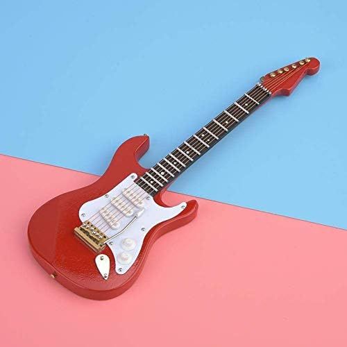  [아마존베스트]Hilitand Mini Classical Guitar Model Wooden Electric Guitar Ornaments Linden Craft Red Black White Coffee 18 cm