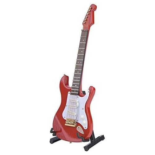  [아마존베스트]Hilitand Mini Classical Guitar Model Wooden Electric Guitar Ornaments Linden Craft Red Black White Coffee 18 cm