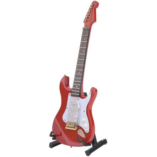  [아마존베스트]Hilitand Mini Classical Guitar Model Wooden Electric Guitar Ornaments Linden Craft Red Black White Coffee 18 cm