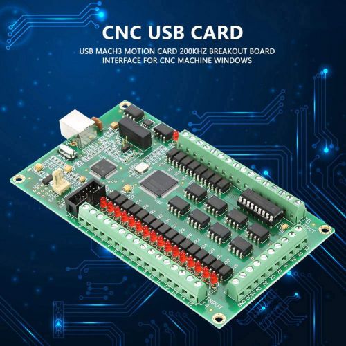  Hilitand 34 Axis 200KHz USB Mach3 Motion Breakout Board Interface for CNC Machine Windows(4 axis)