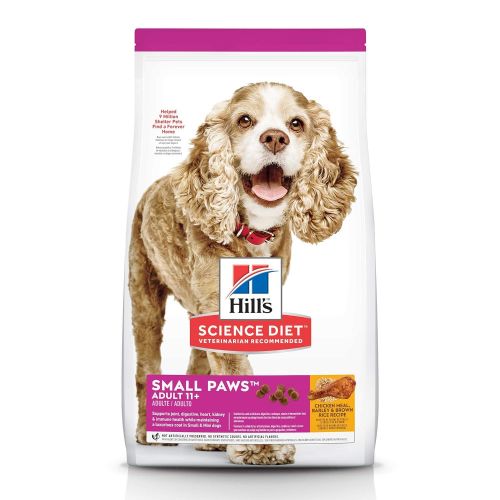  Hills Science Diet Dry Dog Food, Adult 11+ For Senior Dogs, Small Paws for Small Breeds, Chicken Meal, Barley & Brown Rice Recipe