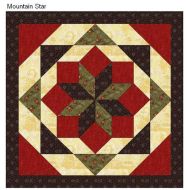 HillbillyPrints Light weight, easy to install Mountain Star Barn Quilt with Free Shipping, 2x2, 3x3, 4x4.