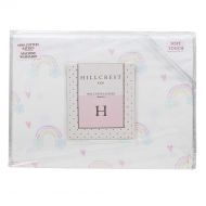 Hillcrest Kids Kids Sheet Set 3 Piece Twin Single Bed Toddlers Girls Pastel Rainbows Hearts Snowflakes on White