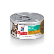 Hills Science Diet Wet Cat Food, Adult, Perfect Weight for Weight Management, 2.9 oz Cans, 24-Pack