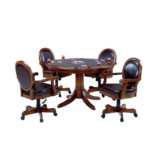  Hillsdale Furniture 6125GTBC Hillsdale Warrington 5 Piece Game Chair and Table, Cherry