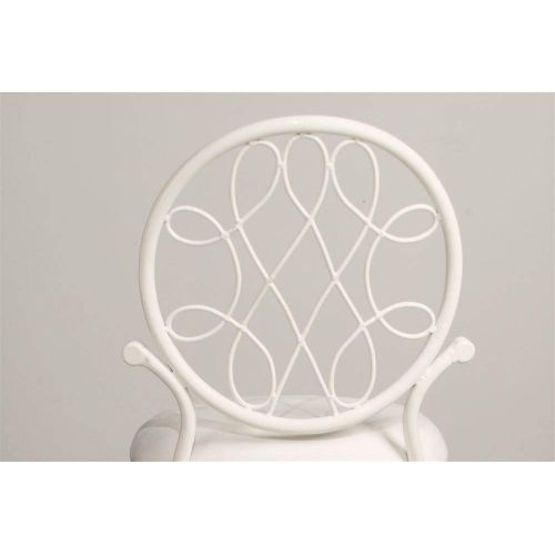  Hillsdale Furniture Vanity Stool in White Color