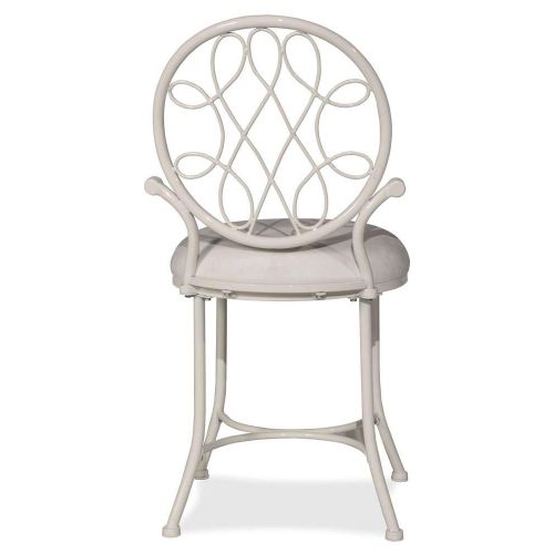  Hillsdale Furniture Vanity Stool in White Color