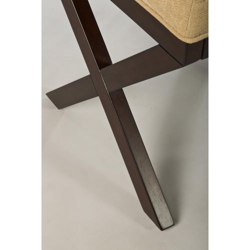  Hillsdale Furniture 50964 Morgan Vanity Stool Espresso with Stone Fabric