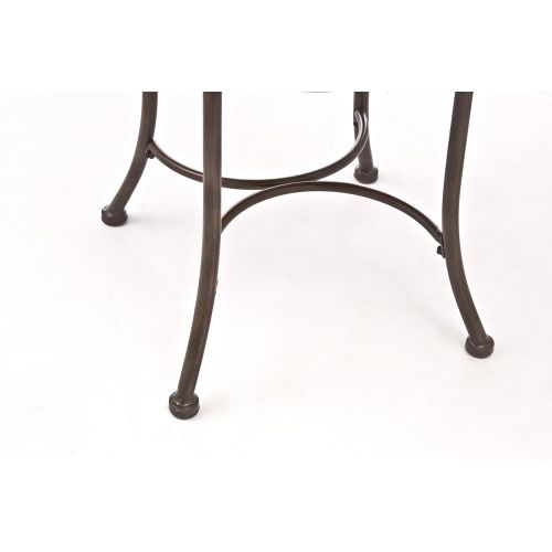  Hillsdale Furniture 50981 Marsala Vanity Stool Gray with Brown highlighting with Cream Fabric