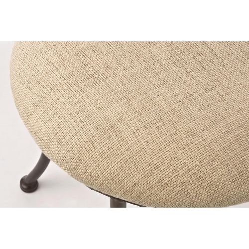  Hillsdale Furniture 50981 Marsala Vanity Stool Gray with Brown highlighting with Cream Fabric