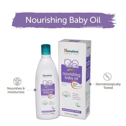  Himalaya Herbal Healthcare Himalaya Nourishing Baby Oil, Lanolin Free & Mineral Oil Free 6.76oz/200ml (2 Pack)