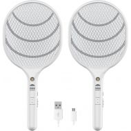 Himalayan Glow Bug Zapper Rechargeable Racket, Electric Fly Swatter, 3,000 Volt, USB Charging Cable - 2 PCS