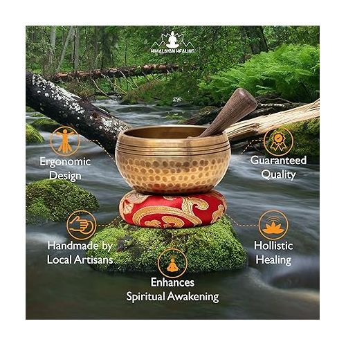  Tibetan Singing Bowls Set~ Meditation Sound Bowl hand Hammered in Nepal For Yoga, Meditation, Mindfulness, Healing & Chakra balancing~ (3 inch)