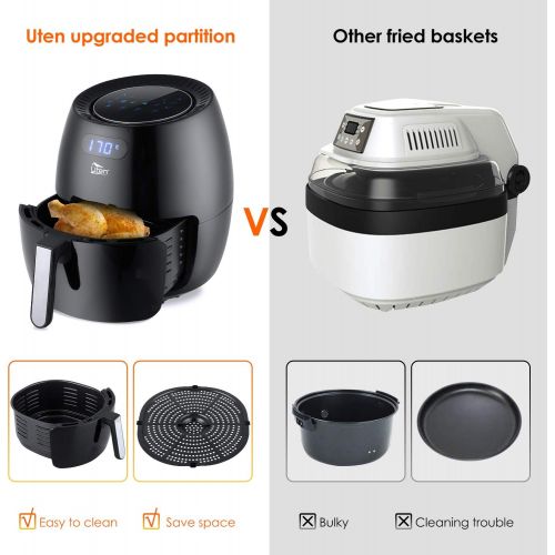  Himaly Air Fryer 6.9 QT/6.5L Power Air Fryer with Digital Display, Rapid Air Circulation System Adjustable Temperature and 30 Minute Timer Oilless Air Fryer Cooker for Healthy Low Fat wit