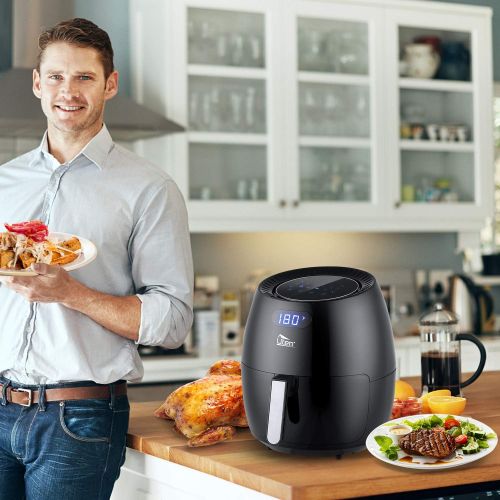  Himaly Air Fryer 6.9 QT/6.5L Power Air Fryer with Digital Display, Rapid Air Circulation System Adjustable Temperature and 30 Minute Timer Oilless Air Fryer Cooker for Healthy Low Fat wit