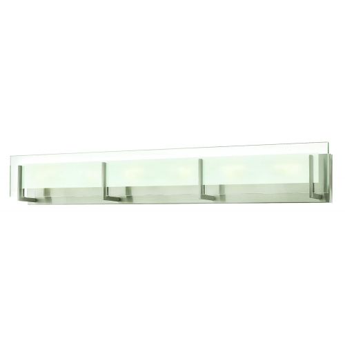  Hinkley 5656BN Contemporary Modern Six Light Bath from Latitude collection in Pwt, Nckl, BS, Slvr.finish,