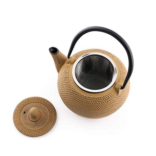  Hinomaru Collection Artisan Workshop Japanese Tetsubin Brown Hobnail Cast Iron Teapot 20oz with Stainless Steel Infuser