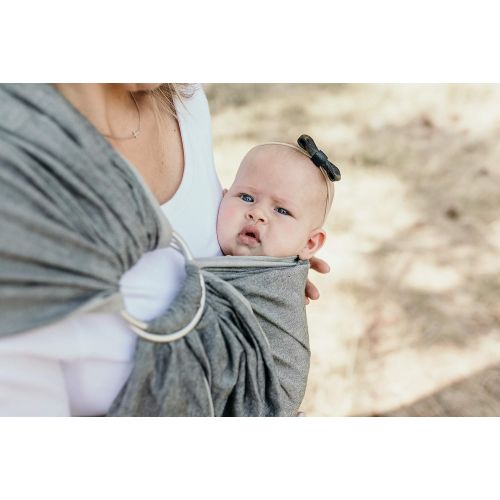  Baby Carrier Ring Sling by Hip Baby Wrap for Newborns, Infants and Toddlers (Midnight) - eco-Friendly, Beautiful, 100% Cotton - Perfect Baby Show Gift - Great for New mom and dad -