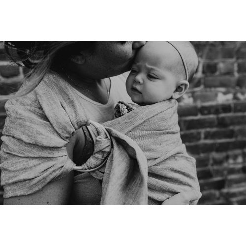  Baby Carrier Ring Sling by Hip Baby Wrap for Newborns, Infants and Toddlers (Blueberry) - eco-Friendly, Beautiful, 100% Linen - Perfect Baby Show Gift - Great for New mom and dad -