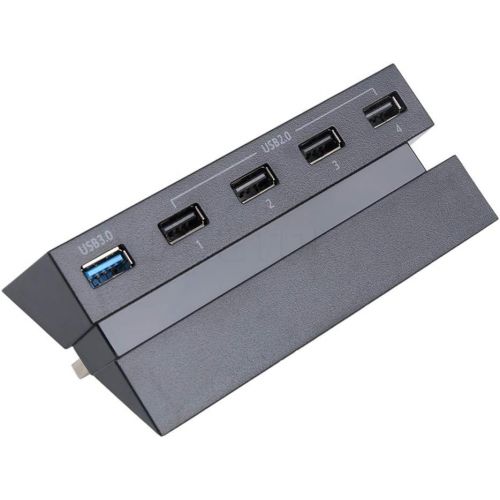  [아마존베스트]Hipipooo PS4 USB Hub 5 Ports USB 3.0 High Speed Adapter Controller Splitter Expansion for Playstation 4 PS4 Console, Not for PS4 Slim, PS4 Pro