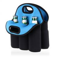 [아마존베스트]Hipiwe 6 Pack Bottle Can Carrier Tote Insulated Neoprene Baby Bottle Cooler Bag Water Beer Bottle...