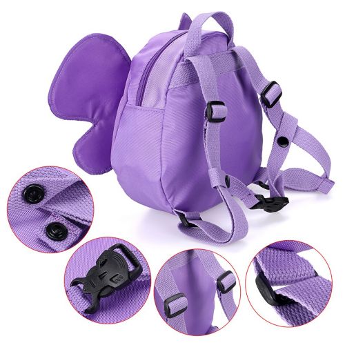  [아마존베스트]Hipiwe Baby Anti-Lost Backpack Butterfly Walking Safety Belt Harness Toddler Reins Strap with Leash (Purple)